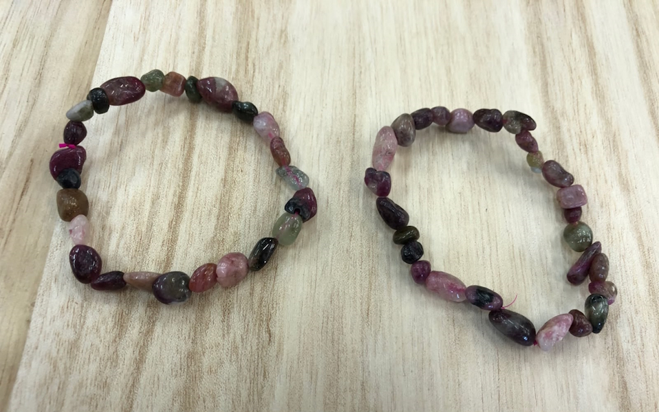 Pulsera Turmalina sandía forma